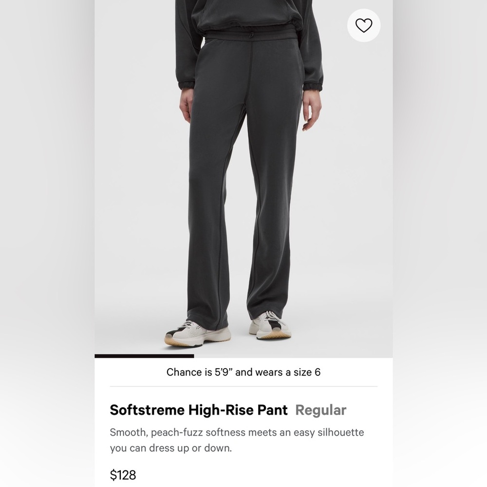 Lululemon Softstreme High-Rise Pant in black